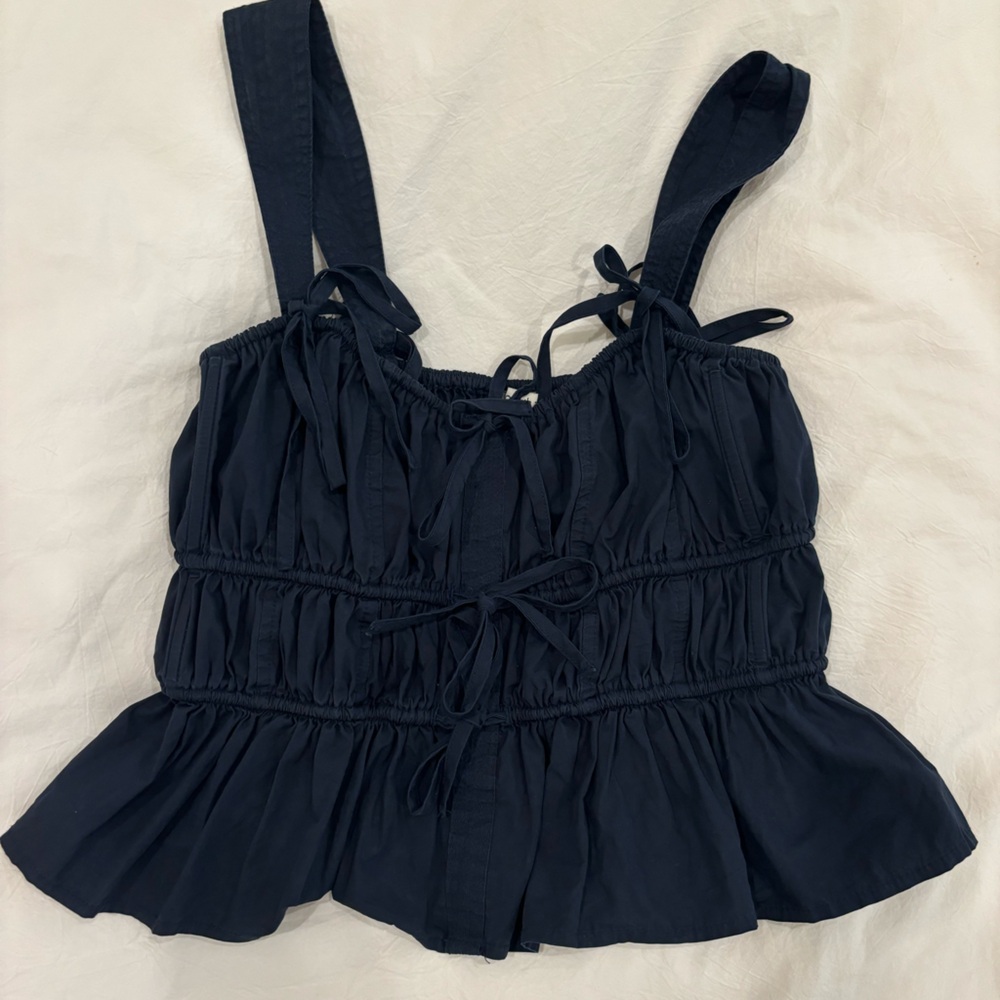 SHOPBOP Navy Runched top